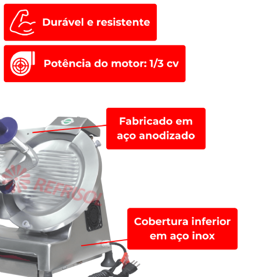 Cortador de Frios Semi-Automático GLP 300 Bivolt Gural