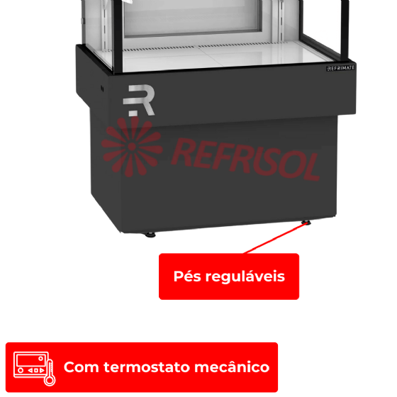 Balcão Expositor Refrigerado Vidro Aquecido 750 220v Refrimate