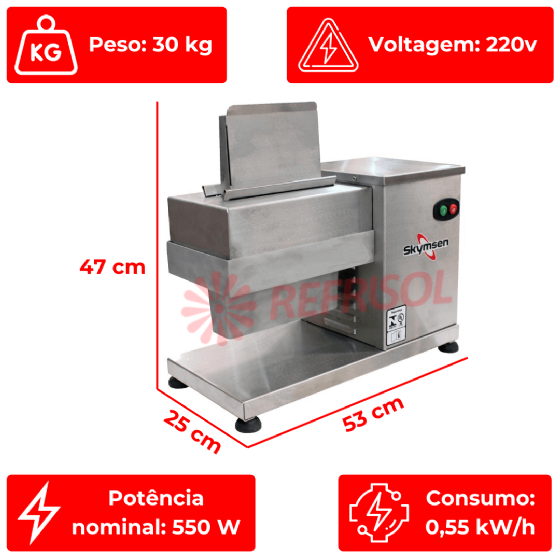 Amaciador De Carne ABS HD Inox 220V Skymsen