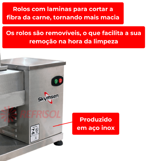 Amaciador De Carne ABS HD Inox 220V Skymsen
