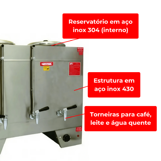 Cafeteira Elétrica Premium 20 Litros MCL 20 220v Consercaf