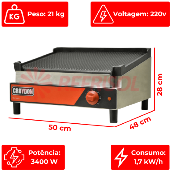 Char Broiler Elétrico CBE5 220v Croydon