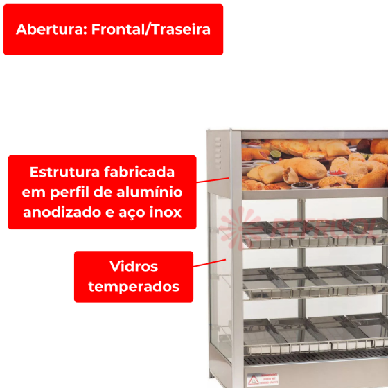 Estufa Vapor Reta Pass Through 489 12 Bandejas 110v Titã