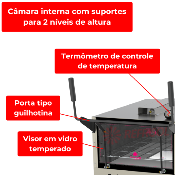 Forno Pedra Refratária à Gás Infravermelho PRPI 800 G2 Progás