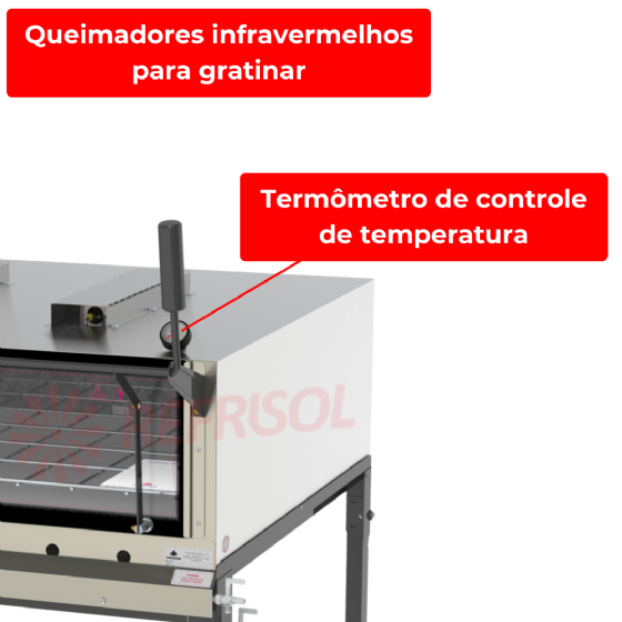 Forno Pedra Refratária à Gás Infravermelho PRPI 900 Progás