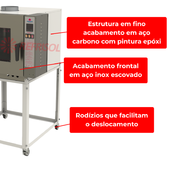 Forno Turbo 5 Esteiras Elétrico PRP 5000 New Eletric 220v Progás