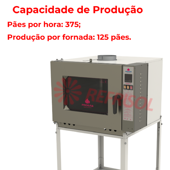 Forno Turbo 5 Esteiras Elétrico PRP 5000 New Eletric 220v Progás