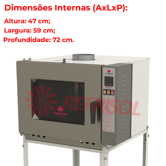 Forno Turbo 5 Esteiras Elétrico PRP 5000 New Eletric 220v Progás