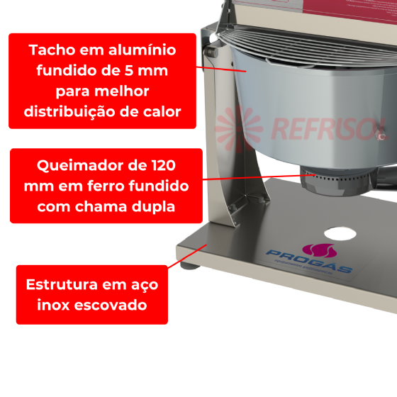 Misturador Elétrico 10 Litros PRMQ-10 Bivolt Progás