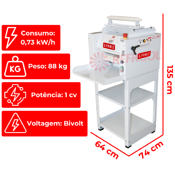 Cilindro Laminador CL 390 Pedestal Epóxi Bivolt G Paniz
