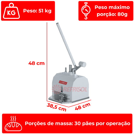 Divisora de Massas DV 30 Bancada G Paniz