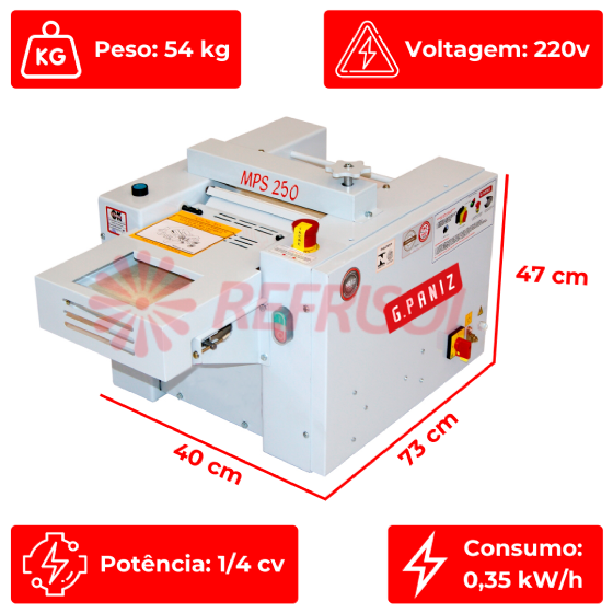 Modeladora de Pão MPS 250 Epóxi 220v G Paniz