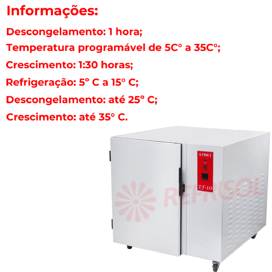 Câmara Climática Refrigerada Epóxi EF 10 G2 Interior Inox 220v G Paniz