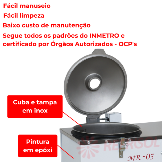 Amassadeira Rápida 05 kg MR 05 Bivolt Gastromaq