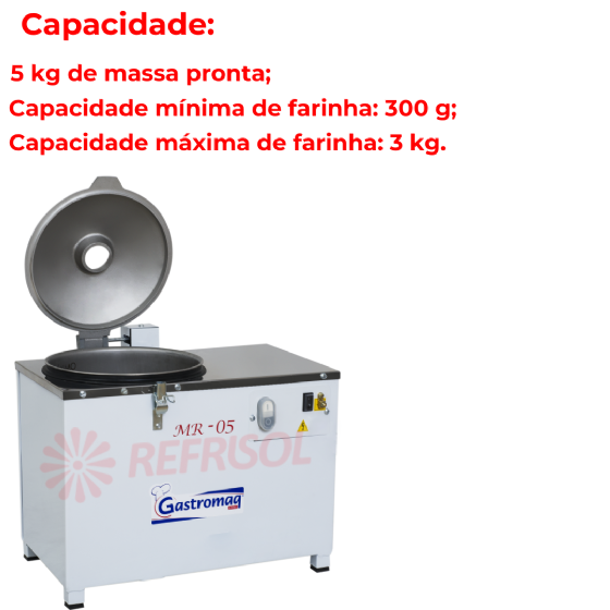 Amassadeira Rápida 05 kg MR 05 Bivolt Gastromaq