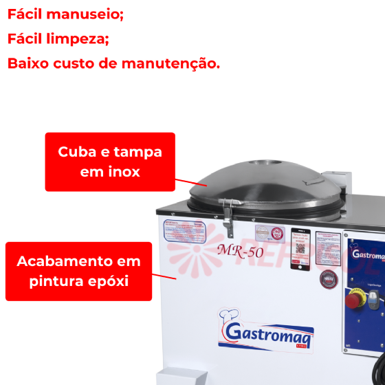 Amassadeira Rápida 50 kg MR 50 380v Trifásica Gastromaq