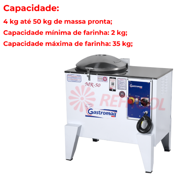 Amassadeira Rápida 50 kg MR 50 380v Trifásica Gastromaq