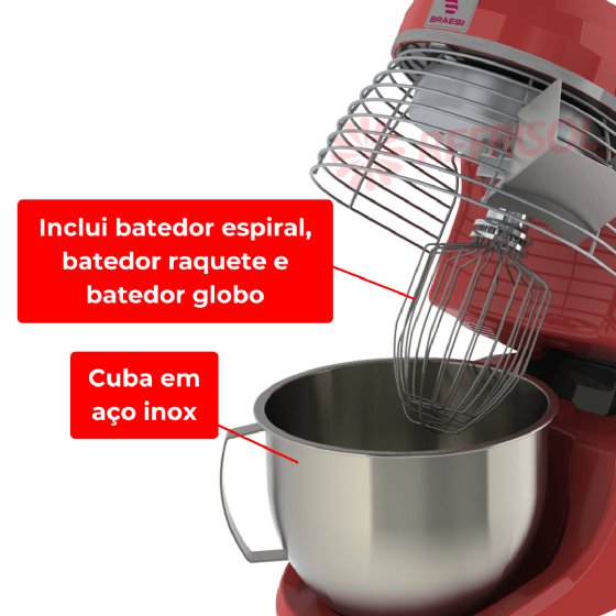 Batedeira Planetária Elétrica 05 Litros BPEL 05 Premium 110v Braesi