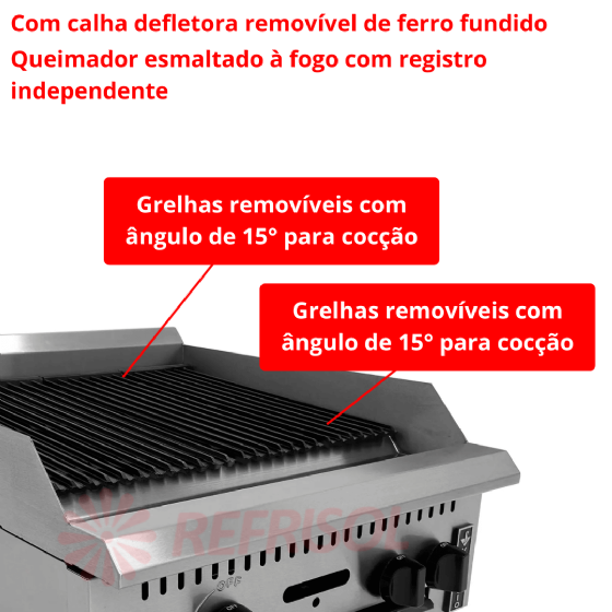 Char Broiler à Gás 60 cm PCG60G-ME Venâncio
