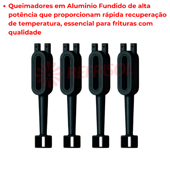 Fritadeira a Gás Industrial 30 Litros Zona Fria de Óleo FOG 2 C Bivolt Metalcubas