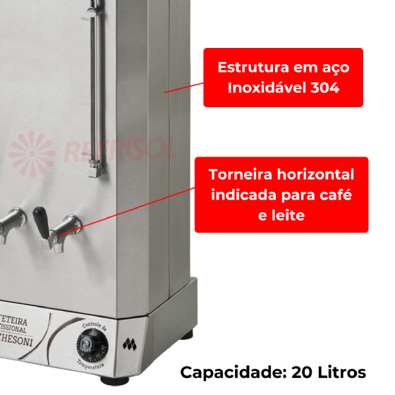 Cafeteira Elétrica Profissional 20 Litros 220v Marchesoni