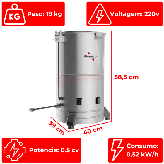 Descascador de Batatas 06 kg DB 06 Inox 220v Skymsen