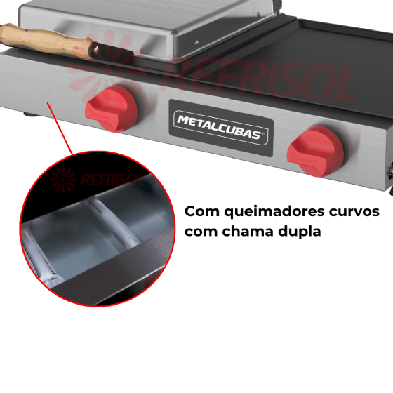 Grill a Gás 70 cm Com Prensa MGG 70 Metalcubas