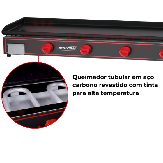 Chapa Bifeteira a Gás Compacta 150x45 CBG 1500 C Metalcubas