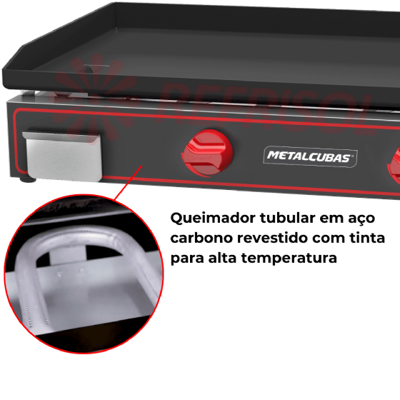 Chapa Bifeteira a Gás Compacta 80x45 CBG 800 C Metalcubas