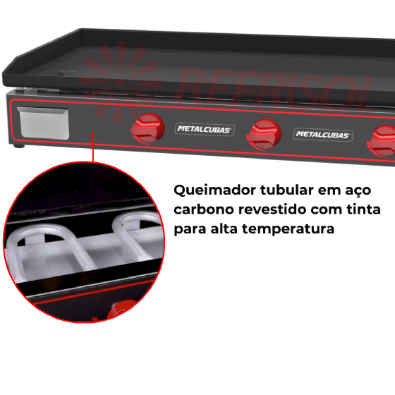 Chapa Bifeteira a Gás Compacta 100x45 CBG 1000 C Metalcubas