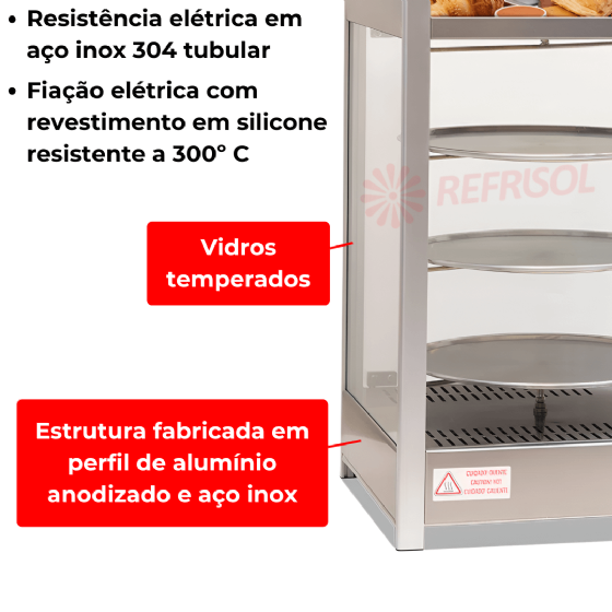 Estufa Vapor Giratória 463 3 Bandejas 220v Titã