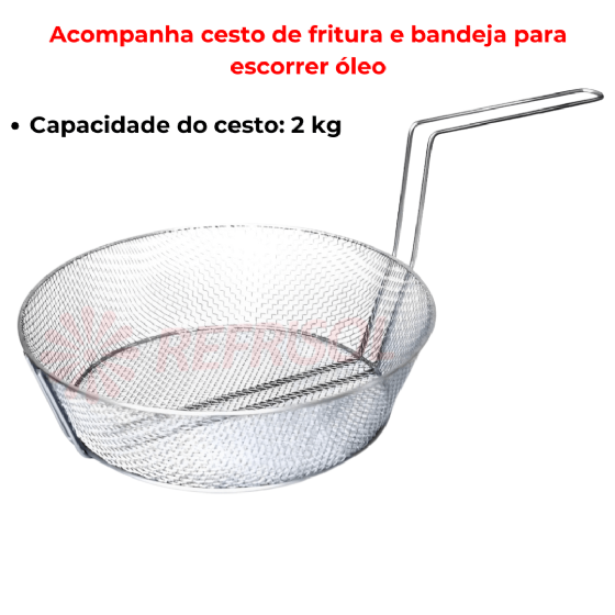 Fritadeira Água e Óleo Elétrica 38 Litros 8000 W FIE 20 Max 220v Metvisa