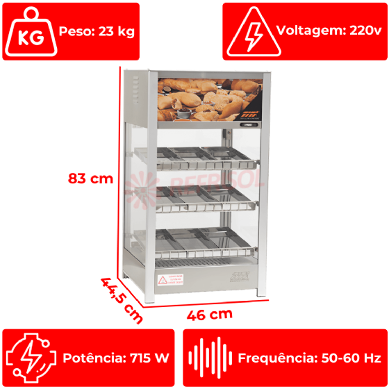 Estufa Vapor Reta Pass Through 486 9 Bandejas 220v Titã