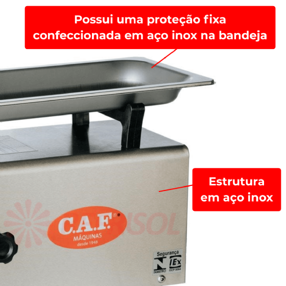 Picador Moedor de Carne Boca 8 de Ferro Fundido Bivolt CAF