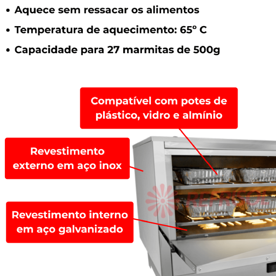 Estufa Marmiteira 27 Unidades 220v Metalmaq