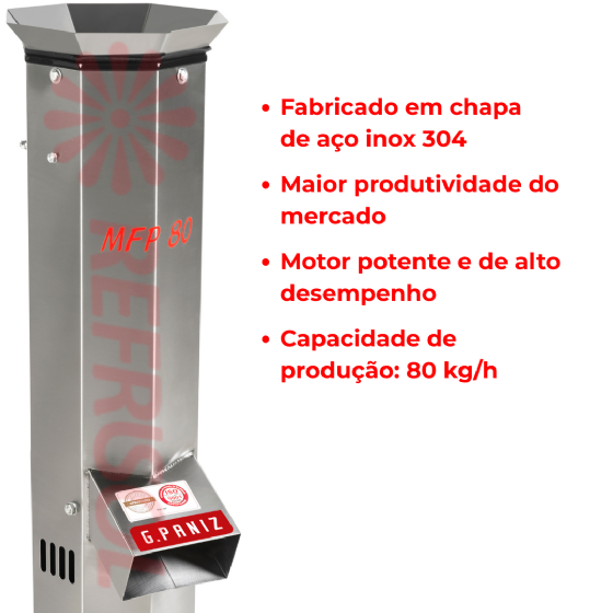 Moinho de Pão MFP 80 Aço Inox Bivolt G Paniz