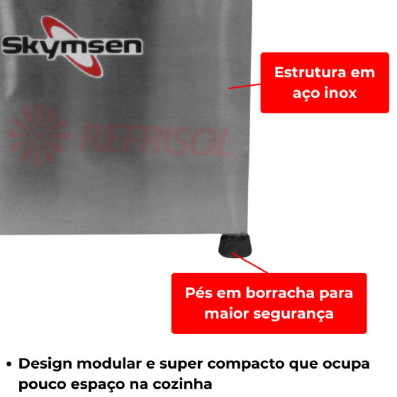 Fritadeira Elétrica Zona Fria de Óleo 15 Litros 8000 W FZM8 220v Skymsen