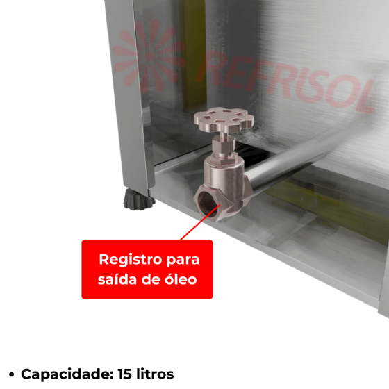 Fritadeira Elétrica Zona Fria de Óleo 15 Litros 8000 W FZM8 220v Skymsen