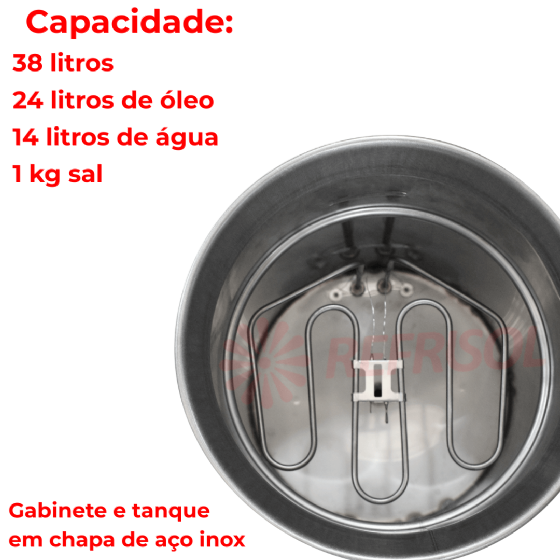 Fritadeira Água e Óleo 24 Litros 5000 W FC Inox 220v Skymsen