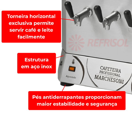 Cafeteira Elétrica Profissional 16 Litros 110v Marchesoni