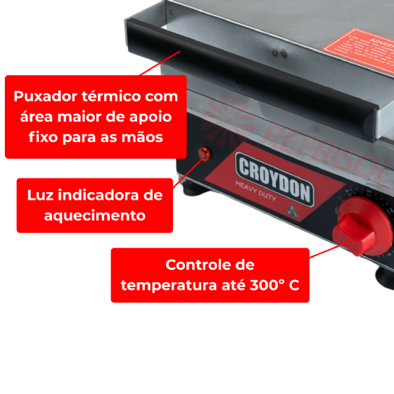 Máquina de Crepe Suiço Crepeira 10 Cavidades CRPP 220v Croydon