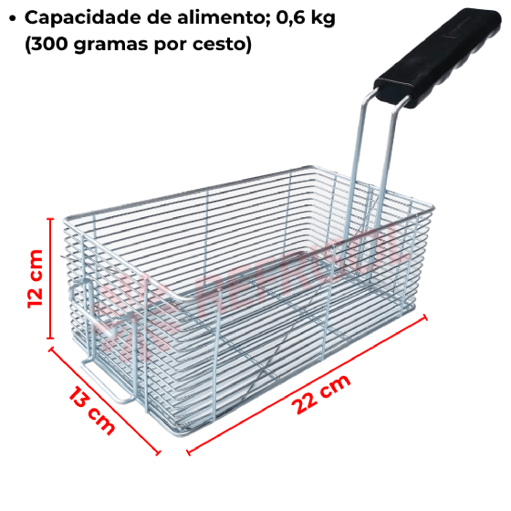 Fritadeira Elétrica 2 Cubas de 3 Litros FE 2 C 220v Metalcubas