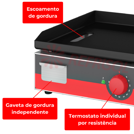 Chapa Bifeteira Elétrica 45 cm CBE 450 L 220v Metalcubas