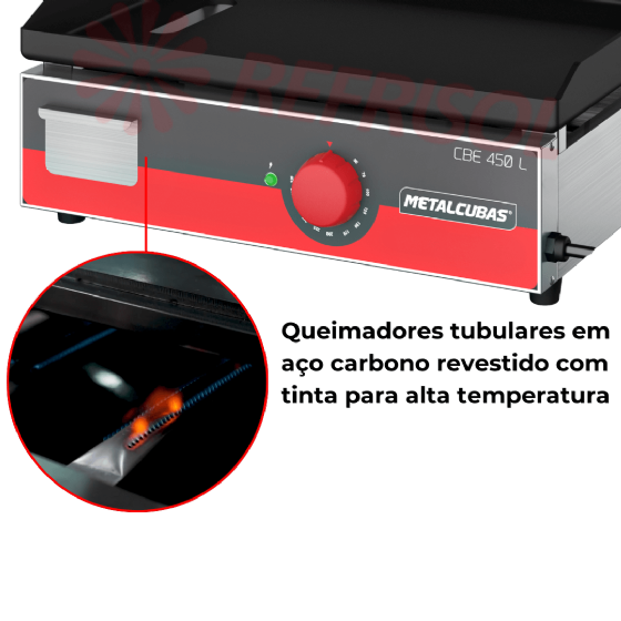 Chapa Bifeteira Elétrica 45 cm CBE 450 L 220v Metalcubas
