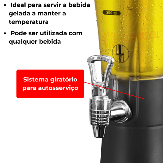 Torre de Chopp 2,5 Litros Marchesoni