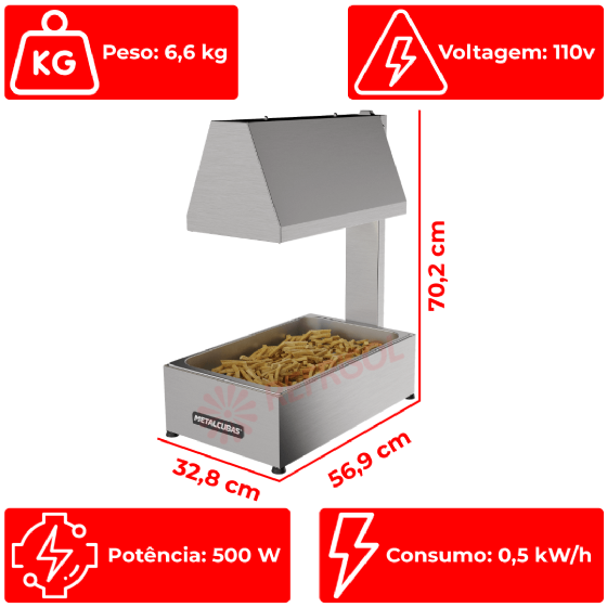 Conservador de Frituras MCF 01 CG 110v Metalcubas