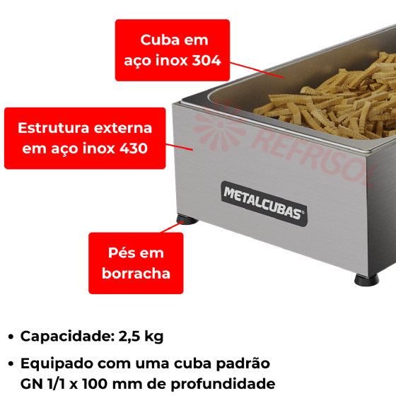 Conservador de Frituras MCF 01 CG 110v Metalcubas