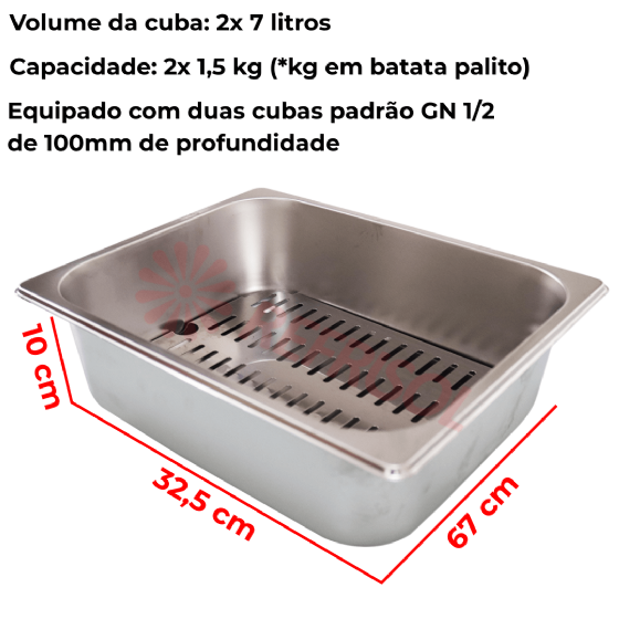 Conservador de Fritura 2 Cubas CF2D 220v Croydon