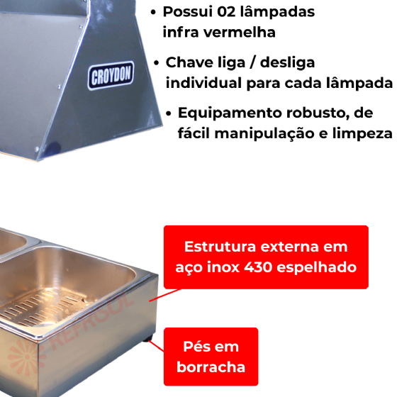 Conservador de Fritura 2 Cubas CF2D 220v Croydon