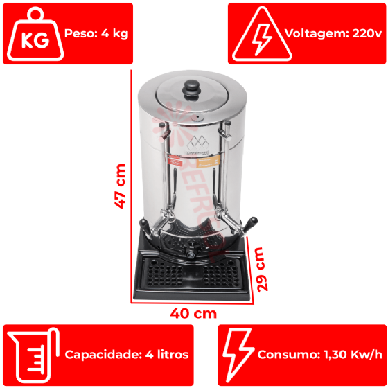 Cafeteira Elétrica Master 4 litros 220v Marchesoni